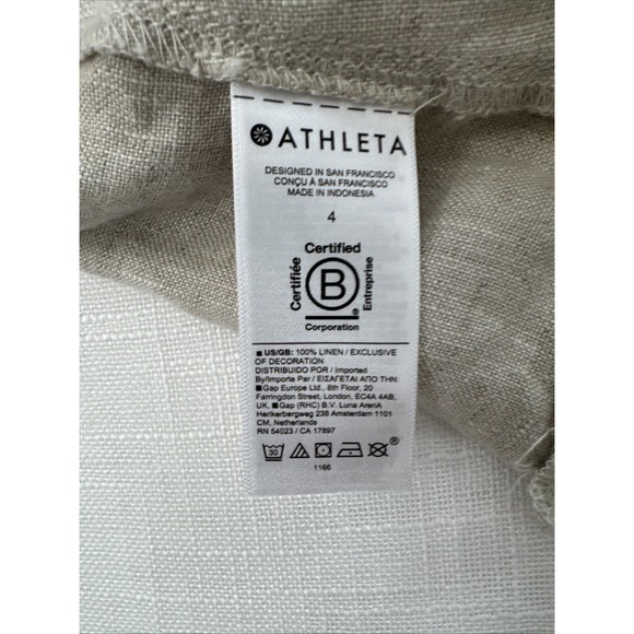 Athleta Women 4 Skirt Voyager Beige Linen Buckle Cargo Pocket Utility Athleisure - Picture 5 of 13